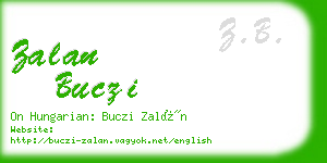 zalan buczi business card